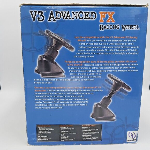 InterAct V3 Advanced FX Racing Wheel Endorsed By Dale Earnhardt Jr PC iMac USB - Picture 10 of 13